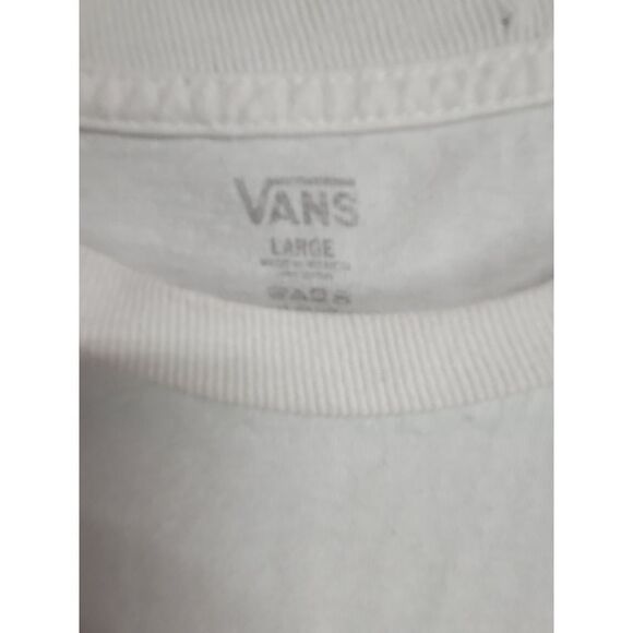 White Vans T-shirt Size Large #A60 - Picture 3 of 11